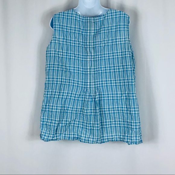 Preswick & Moore Cotton mother of pearl button front tank top 3X - Picture 9 of 14